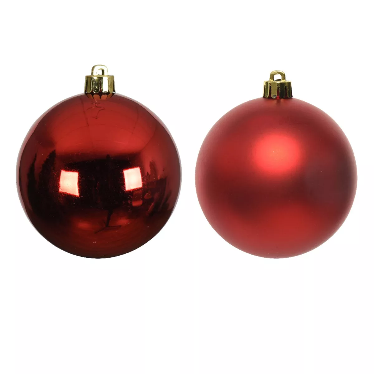4er Set Weihnachtskugeln (D100 mm) Alpin Rot