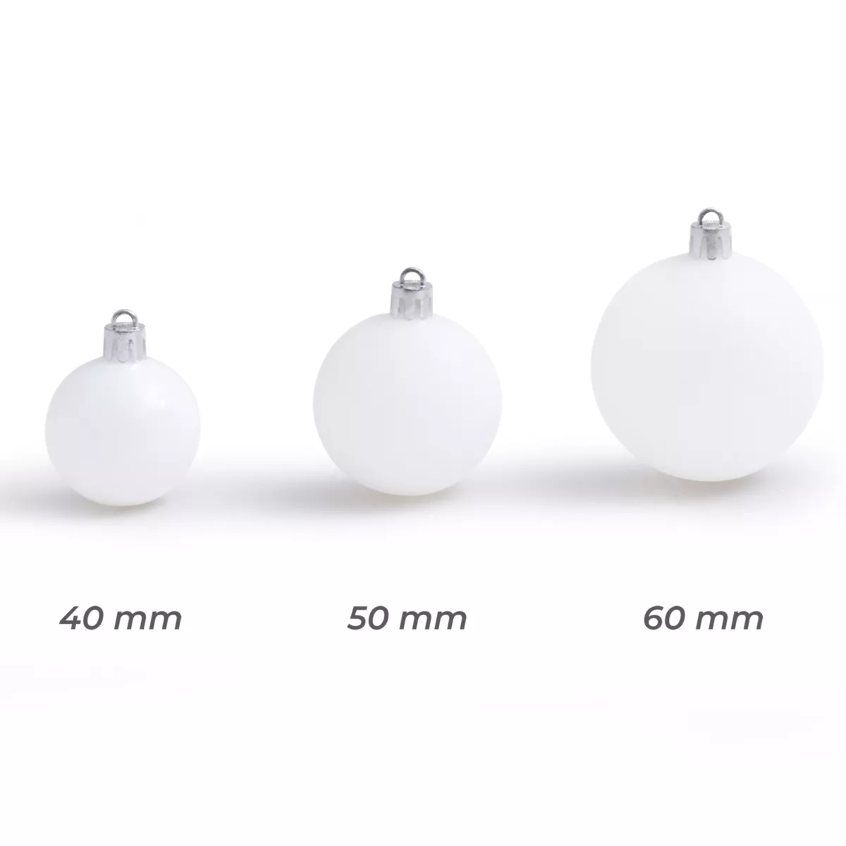 Lote de 30 bolas de Navidad  surtido New Alpine Blanco 4