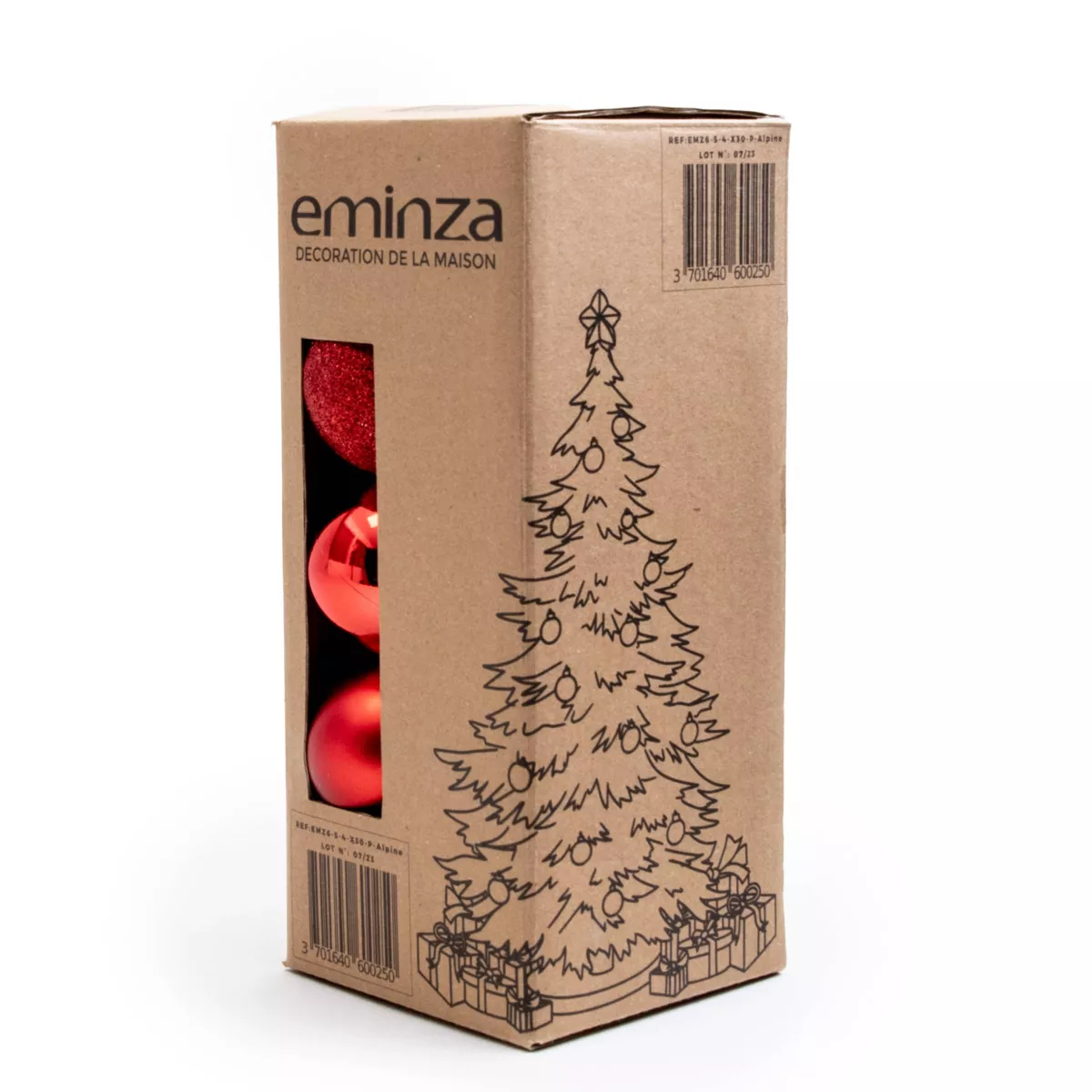 30er Set Weihnachtskugeln New Alpine Mix Rot 5