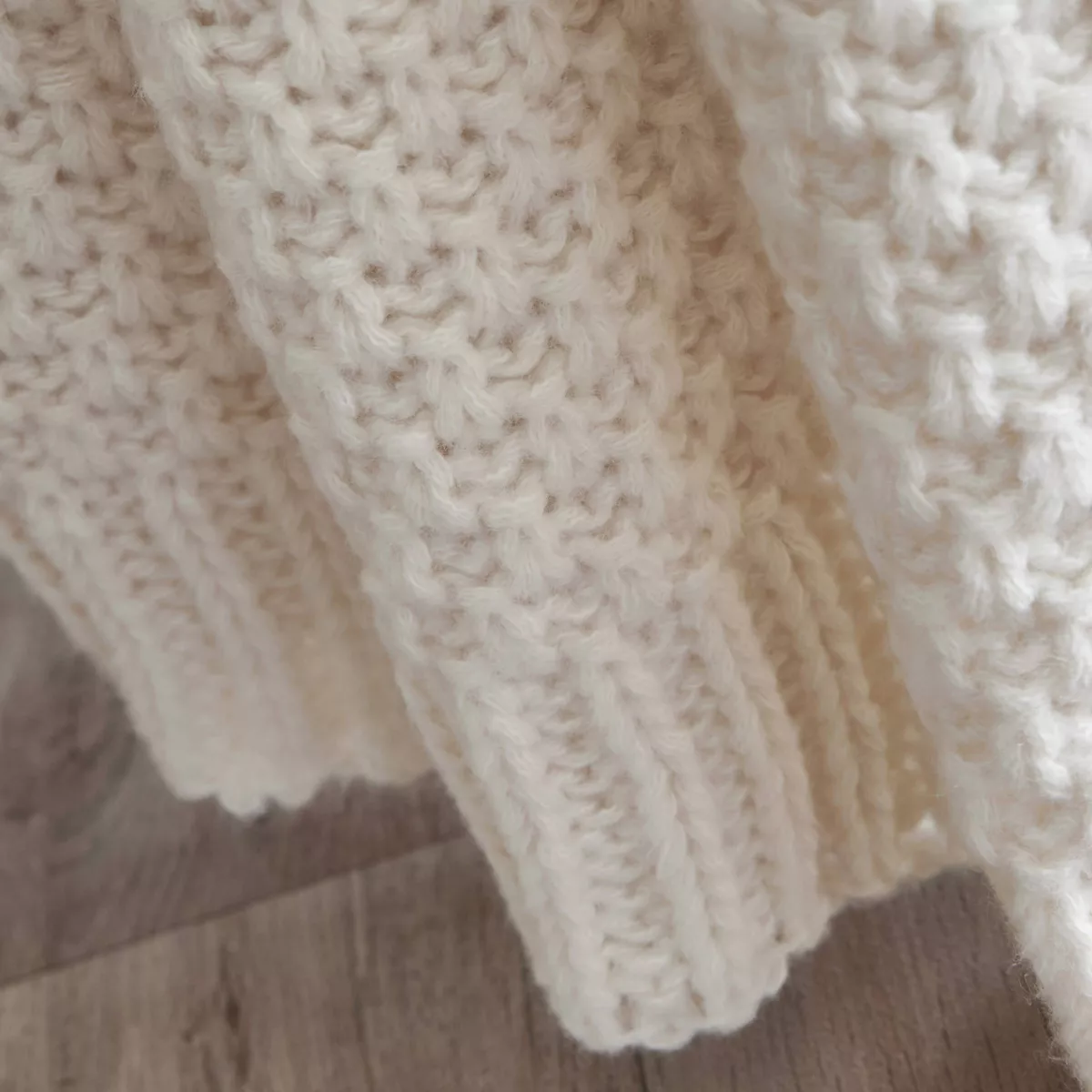 Manta de punto (125 x 150 cm) Tessa Marfil