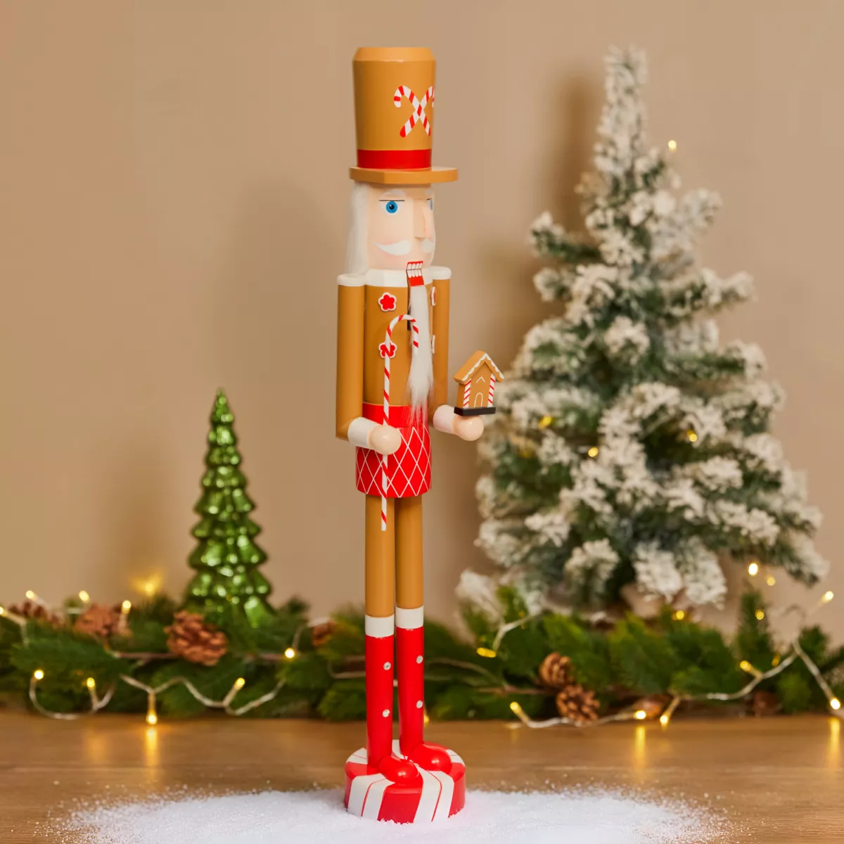 Cascanueces de madera (H106 cm) A Georges le encantan los caramelos de caña