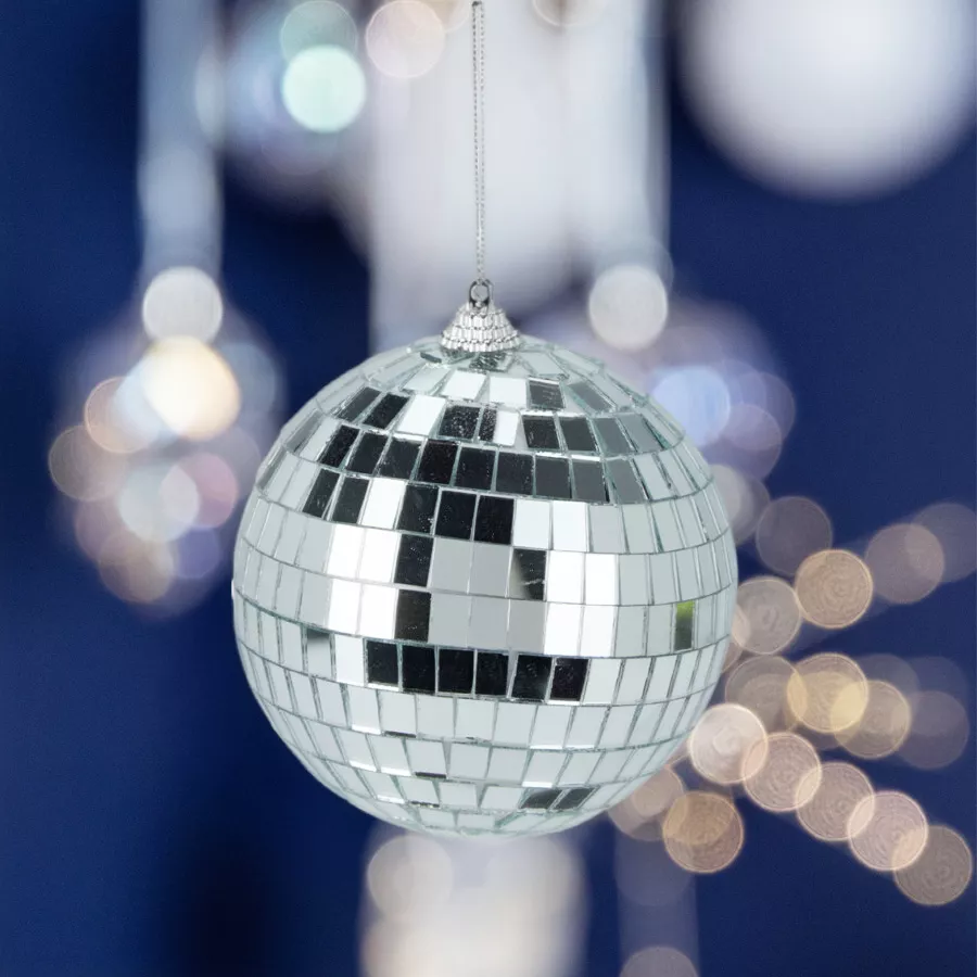 Set di 12 palline di Natale (D100 mm) Night Fever Argento