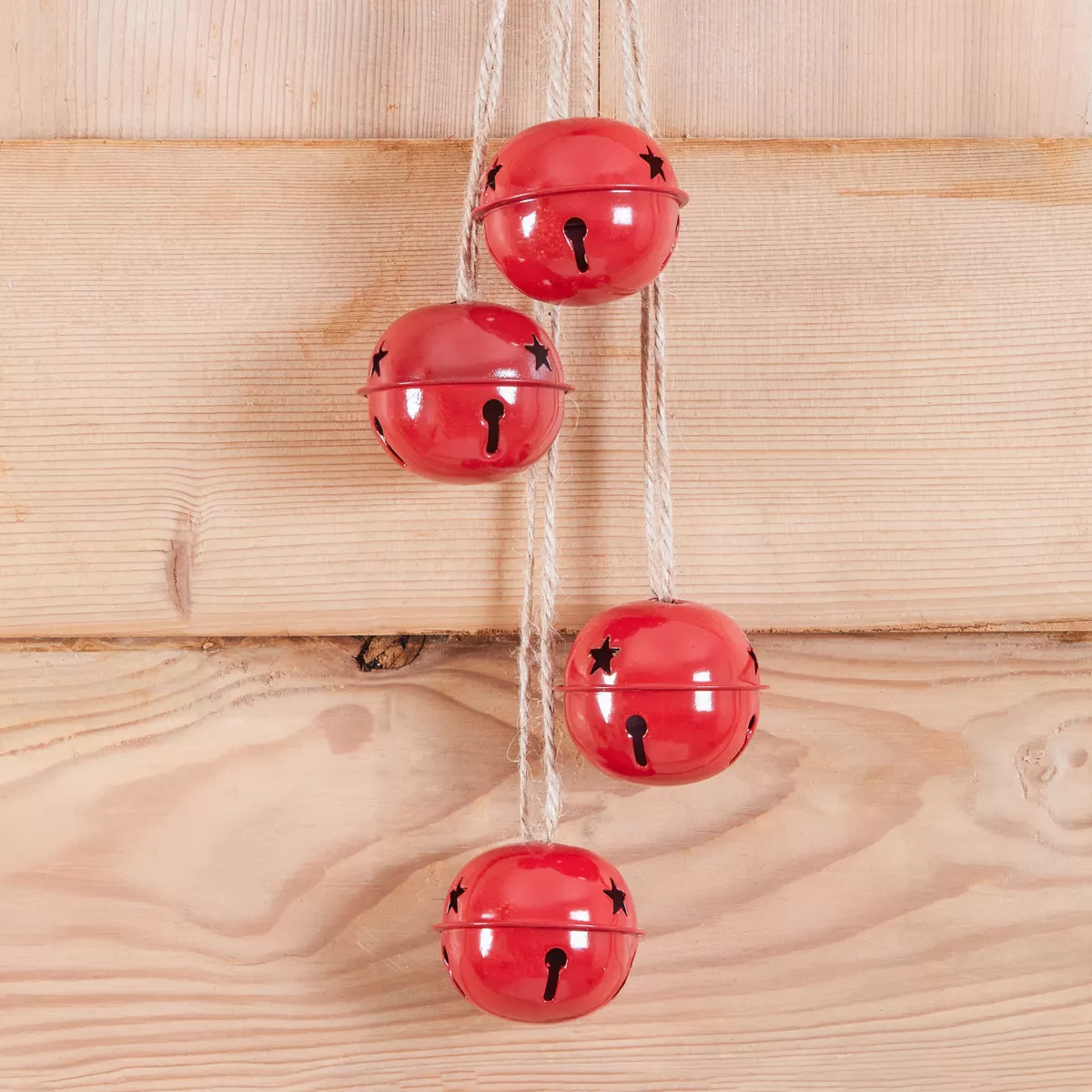 Decorazione natalizia da appendere (H55 cm) Campanelli in metallo Rosso