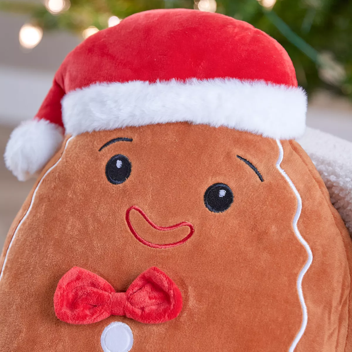 Plüschtier (H35 cm) Fröhlicher Lebkuchen Braun und Rot