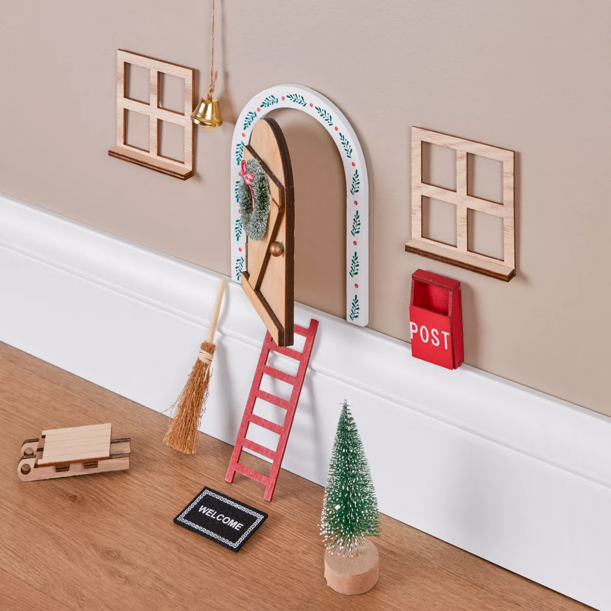 Set di 10 accessori decorativi in legno (H17 cm) Country House Multicolore