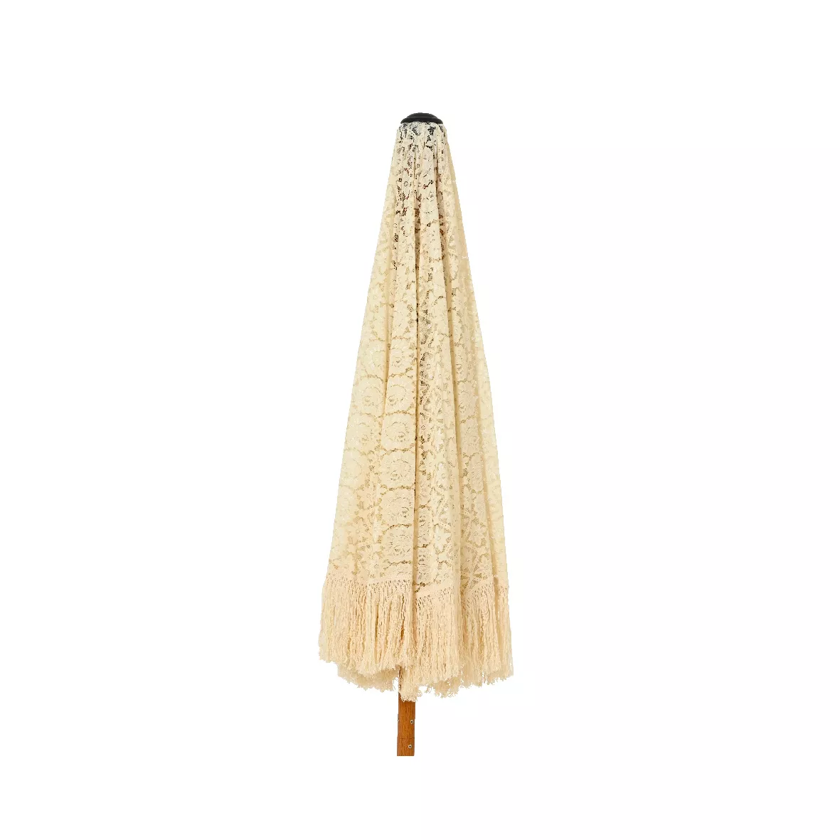 Sonnenschirm rund Fransen (D2 m) Isy Dentelle Beige