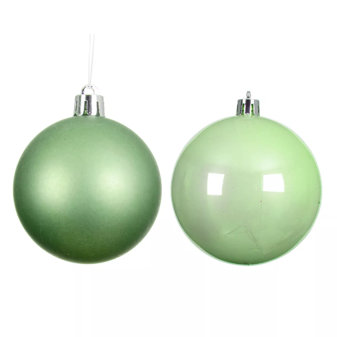 Lot de 6 boules de Noël (D80 mm) Aravis Vert thé matcha