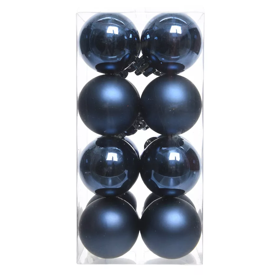 Lot de 16 boules de Noël (D40 mm) Aravis Bleu nuit