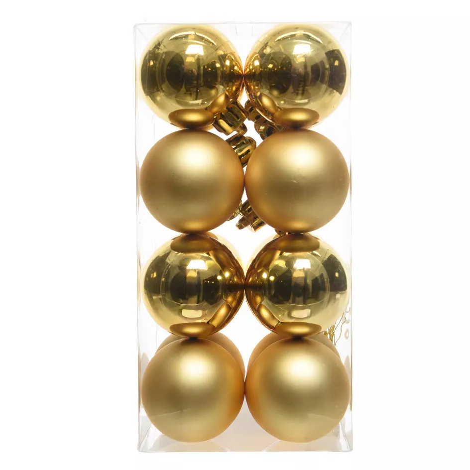 Lot de 16 boules de Noël (D40 mm) Aravis Or