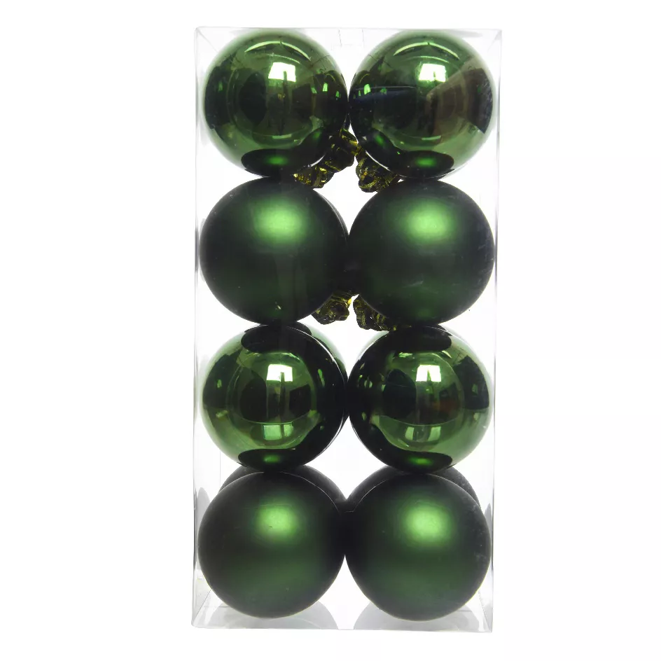 Lot de 16 boules de Noël (D40 mm) Aravis Vert sapin