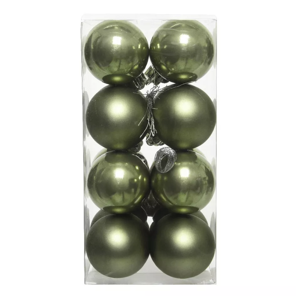 Set di 16 palline di Natale (D40 mm) Aravis Verde rosmarino