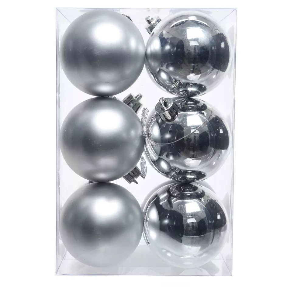 Set di 12 palline di Natale (D60 mm) Aravis Argento
