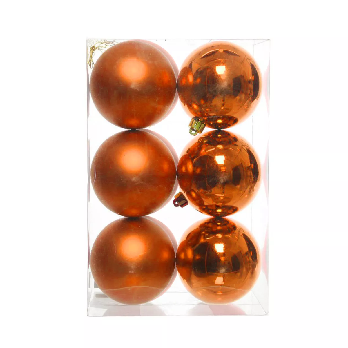 Lot de 12 boules de Noël (D60 mm) Aravis Orange