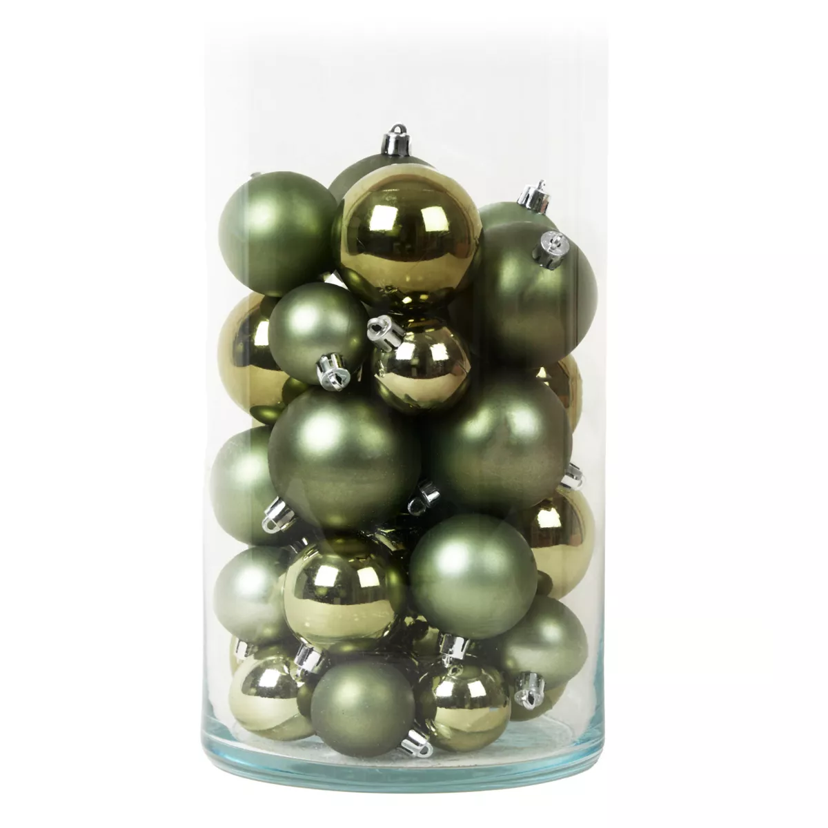 Lot de 30 boules de Noël (D60 mm) Aravis Vert romarin