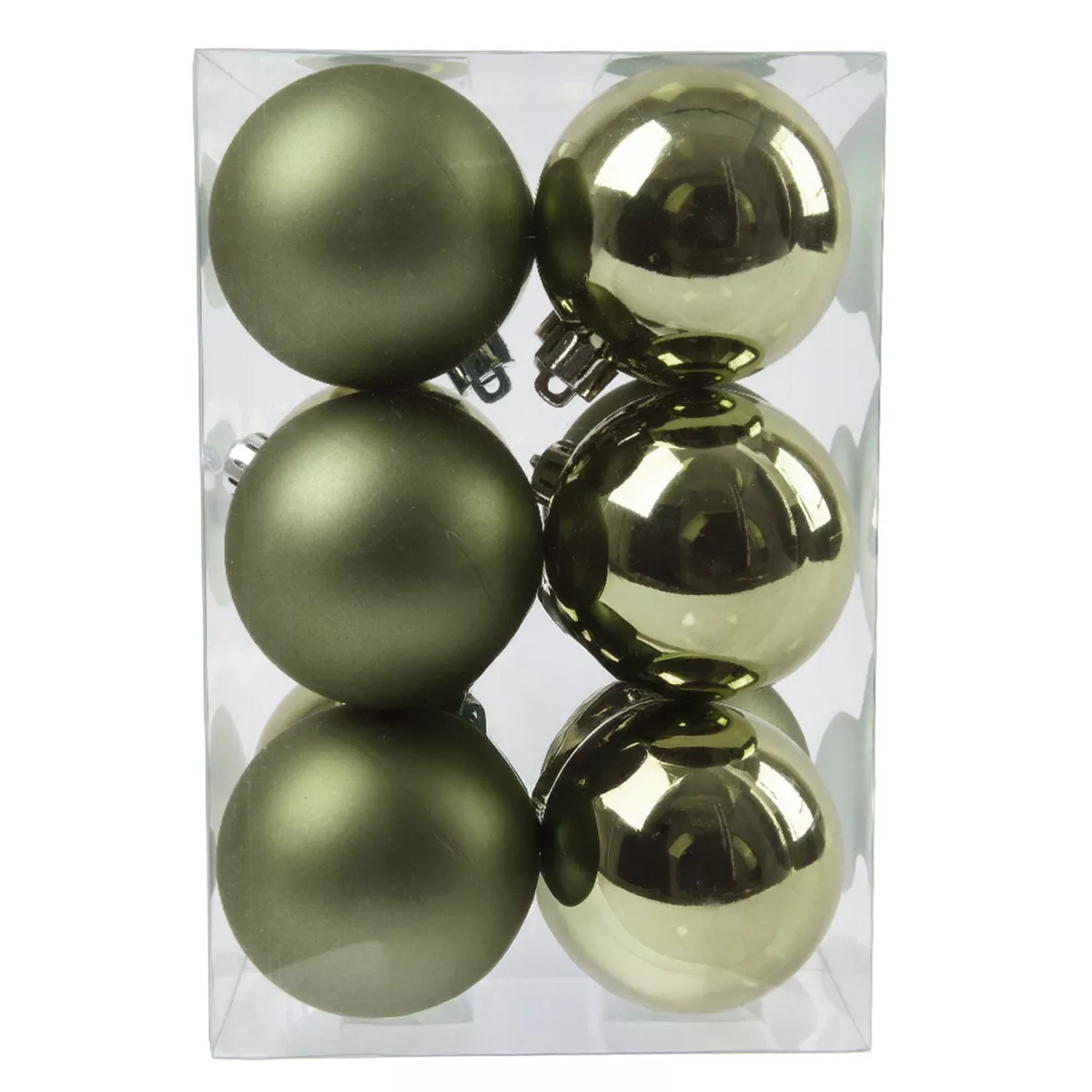 Lot de 12 boules de Noël (D60 mm) Aravis Vert romarin