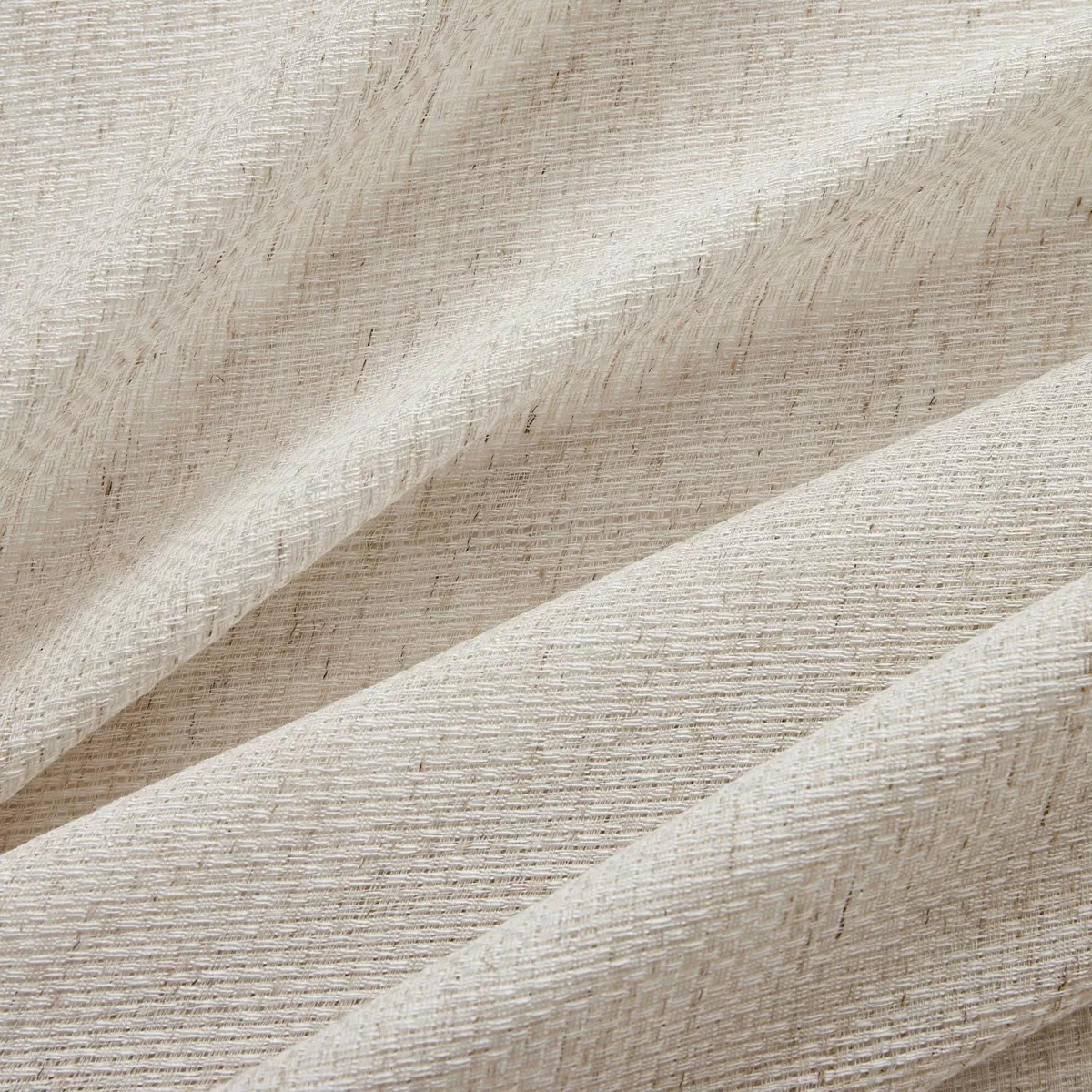 Paire de voilages passe-tringle effet lin (60 x 120 cm) Luca Beige