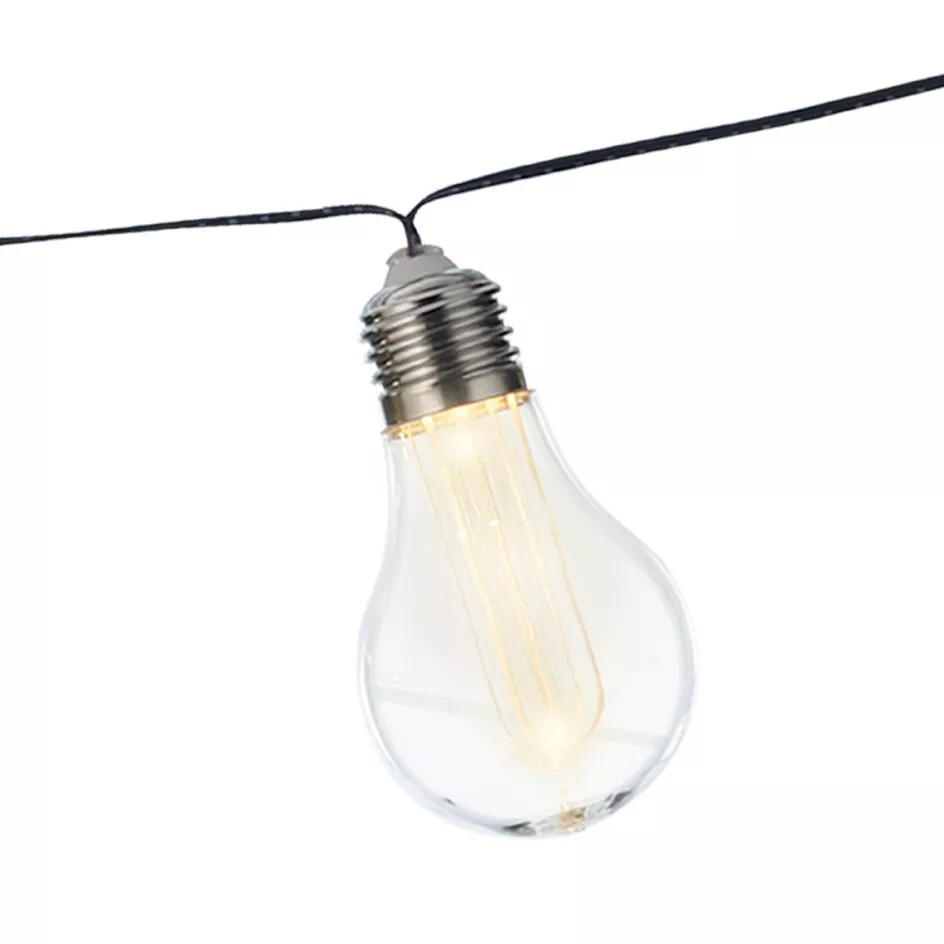 Luminaria solare a 10 LED (4,5 m) Guinguette lampeggiante Bianco caldo