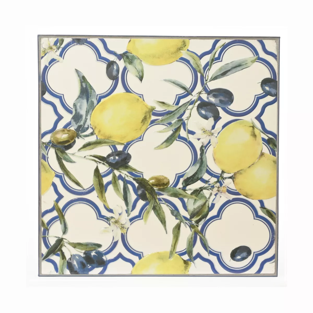Tavolo bistro quadrato pieghevole in mosaico (58 x 58 cm) Sorrento Azzurro