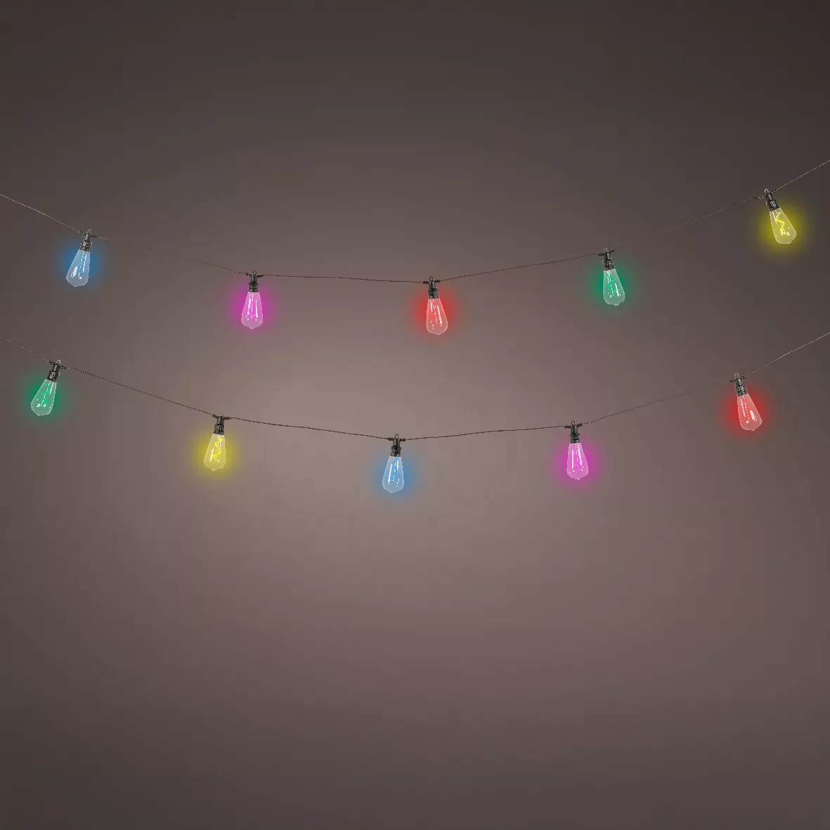 Ghirlanda da giardino collegabile 10 LED (4,5 m) Festa in giardino Multicolore