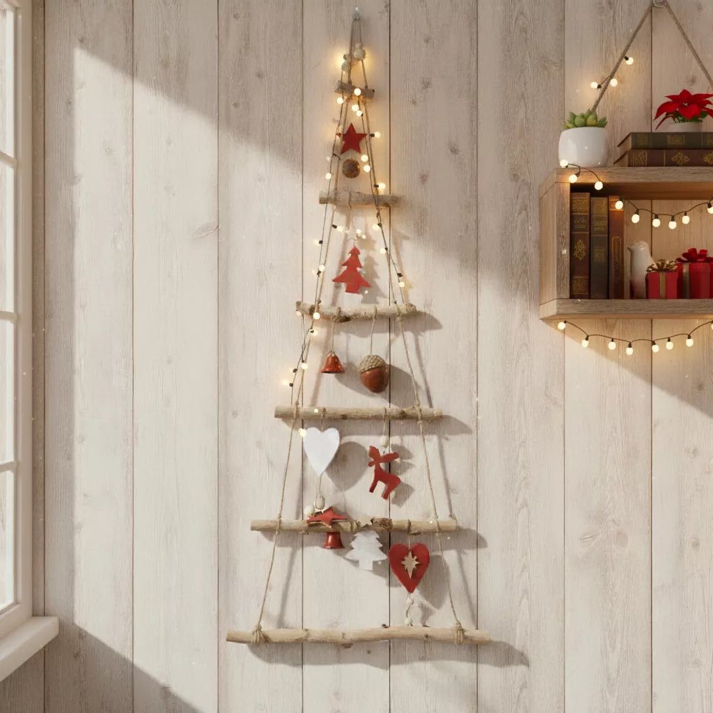 Sapin à suspendre en bois (H100 cm) Géant Naturel
