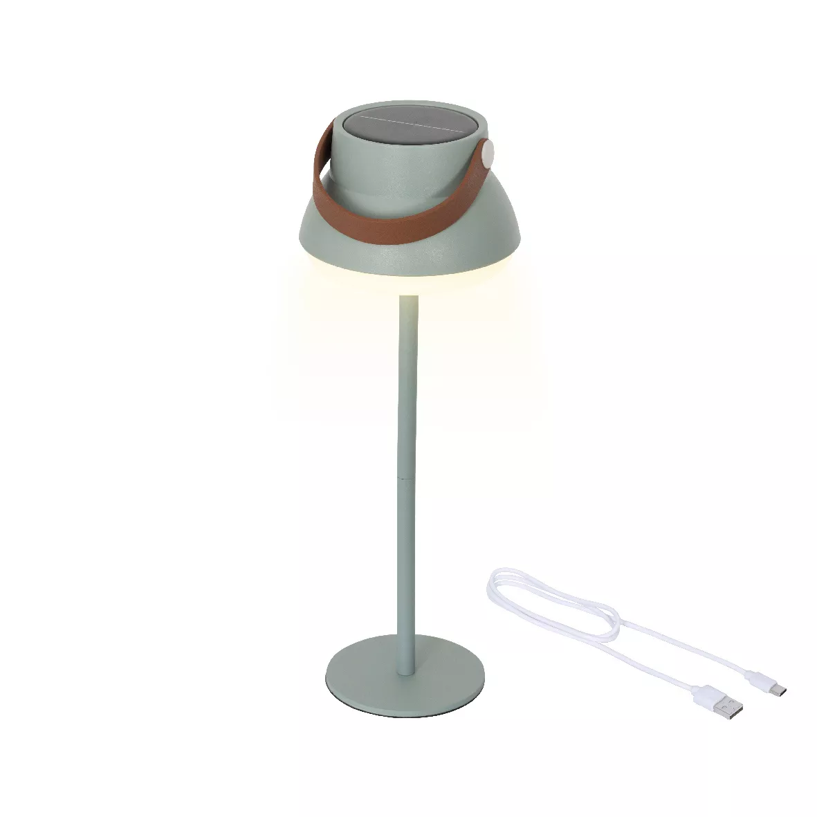 Lampada da tavolo solare 100 lumen (H36 cm) Tokyo Verde menta