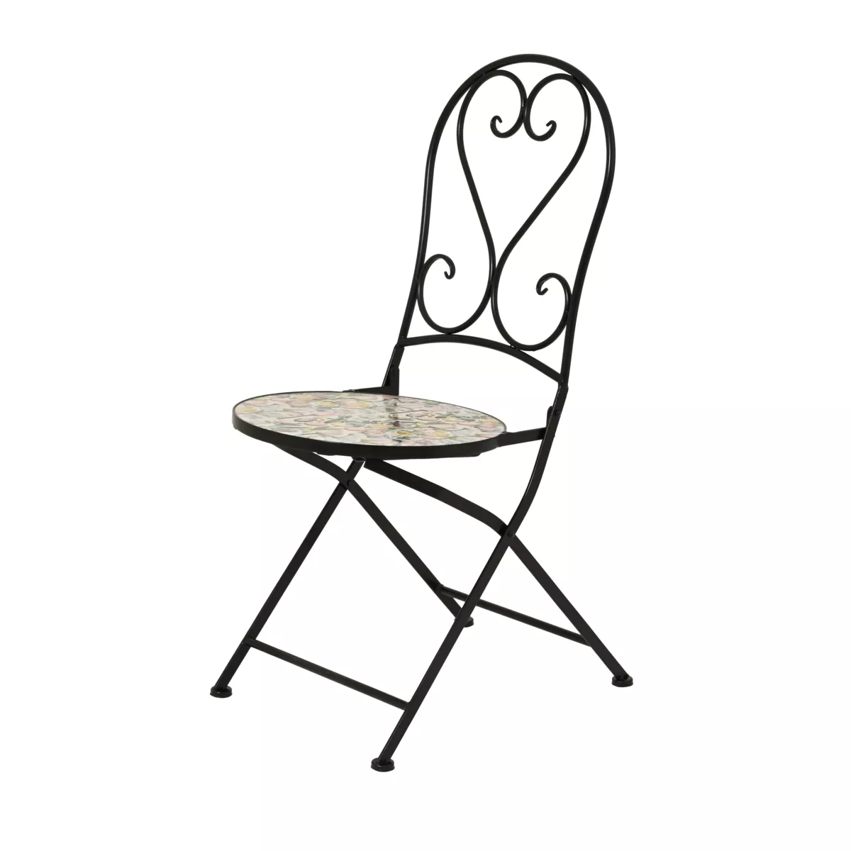 Sedia bistro pieghevole in mosaico Lisse Pastel
