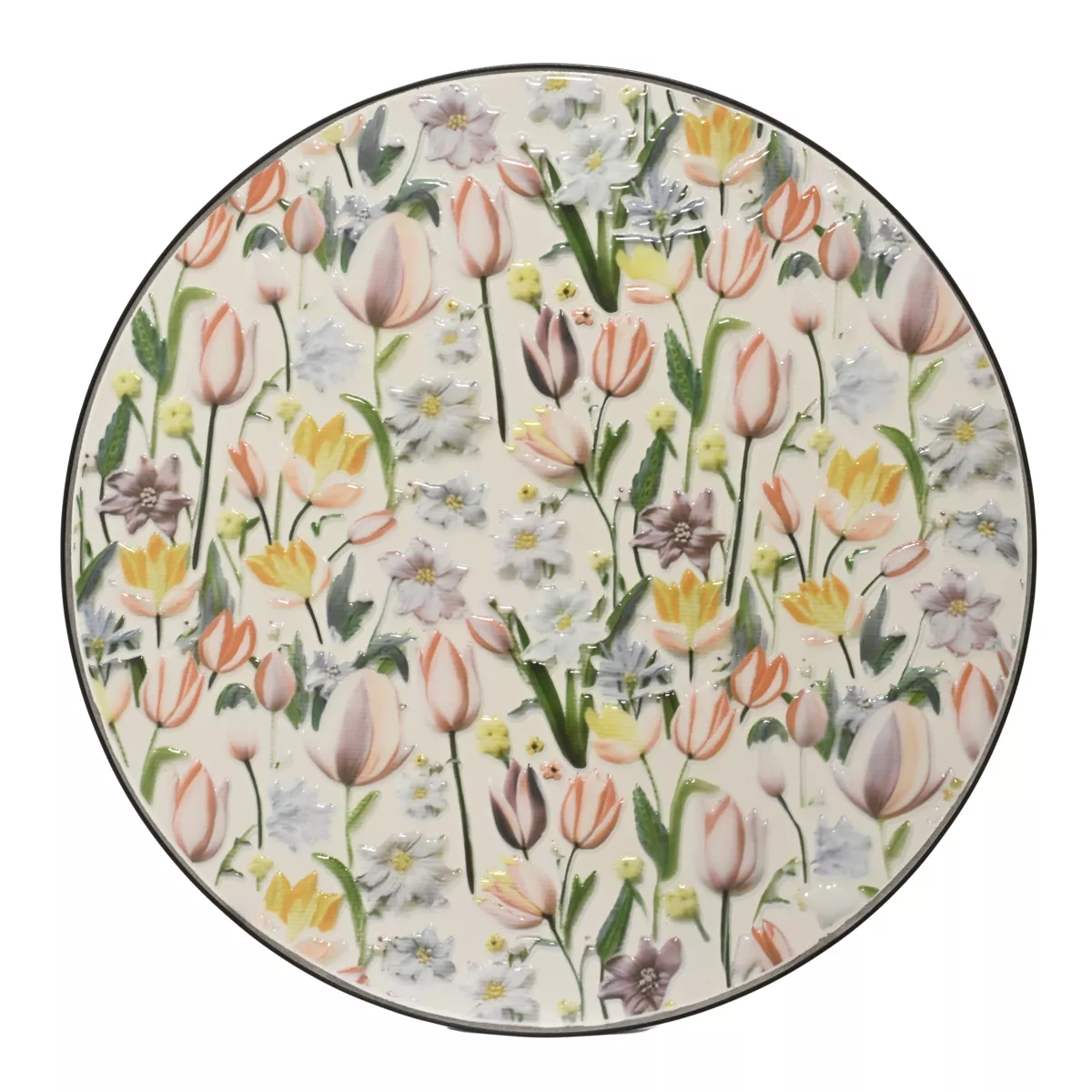 Tavolo bistro rotondo pieghevole in mosaico (D58 cm) Lisse Pastel
