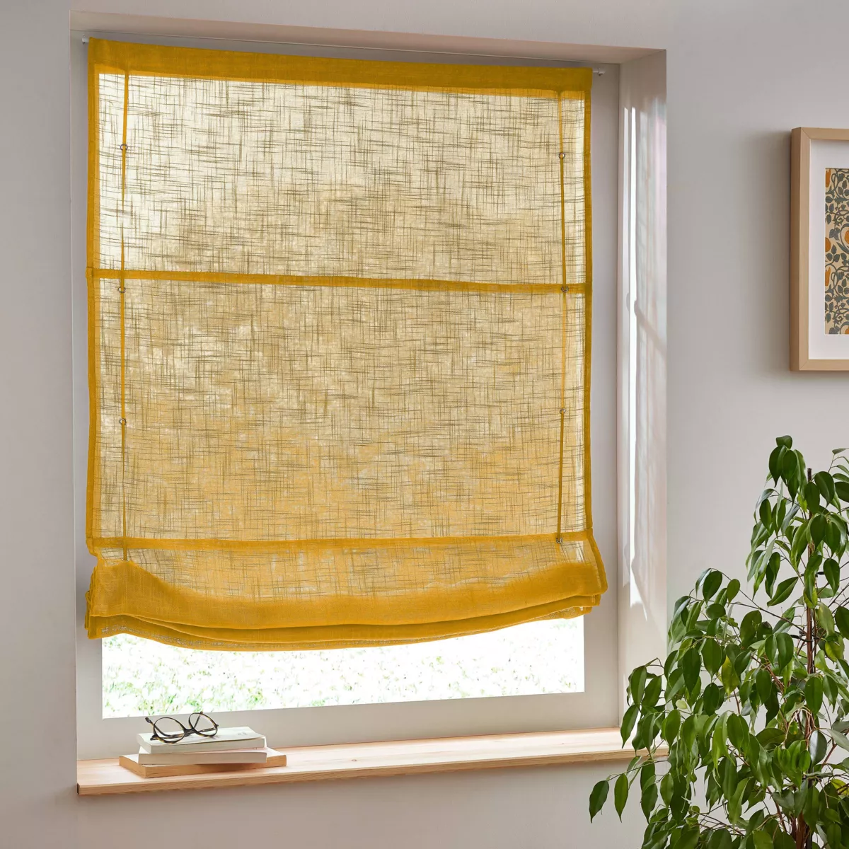 Tenda a pacchetto passa bastone (90 x 180 cm) Robin Giallo ocra