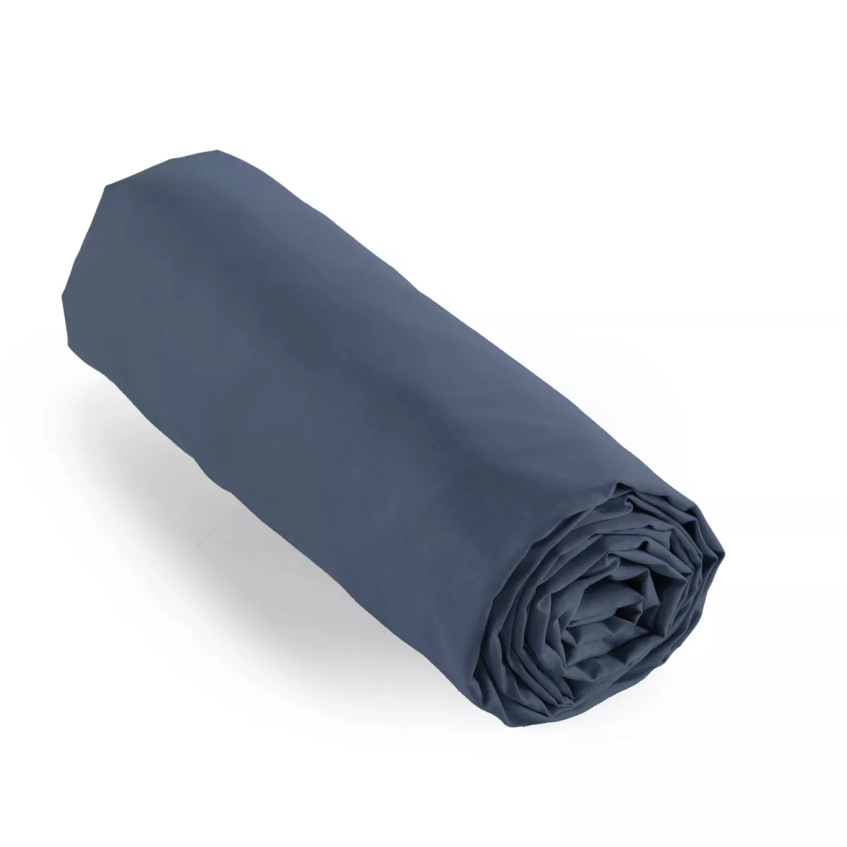 Sábana bajera en percal de algodón  (140 cm) Cali Azul marino
