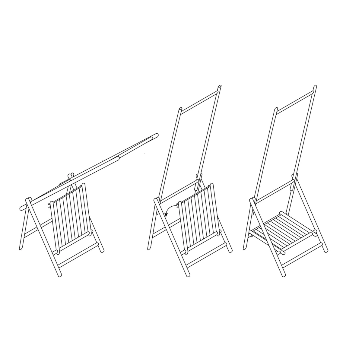 Meuble portant pliable avec penderie en bambou (H176 cm) Hanoï