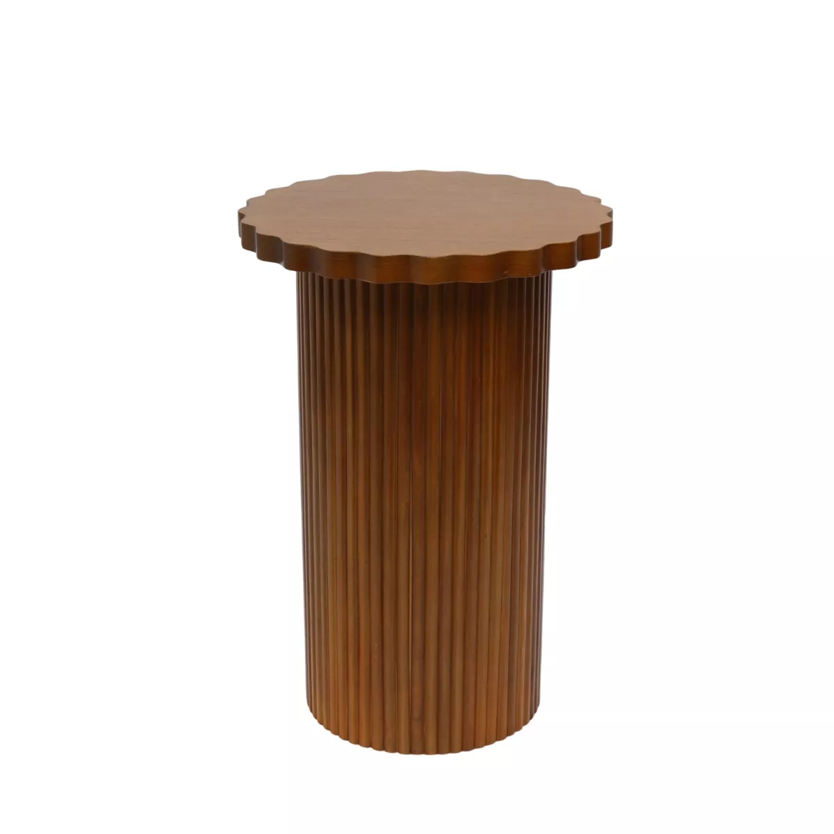 Tavolino rotondo in legno (H58 cm) Rockport Marrone