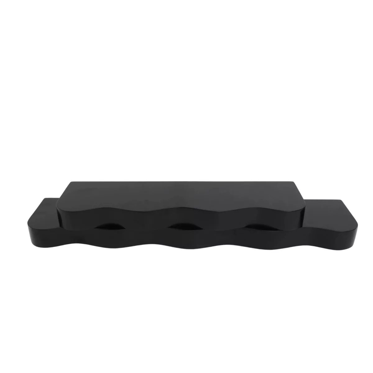 Set di 2 mensole in legno da parete (L76 cm) Joslin Nero
