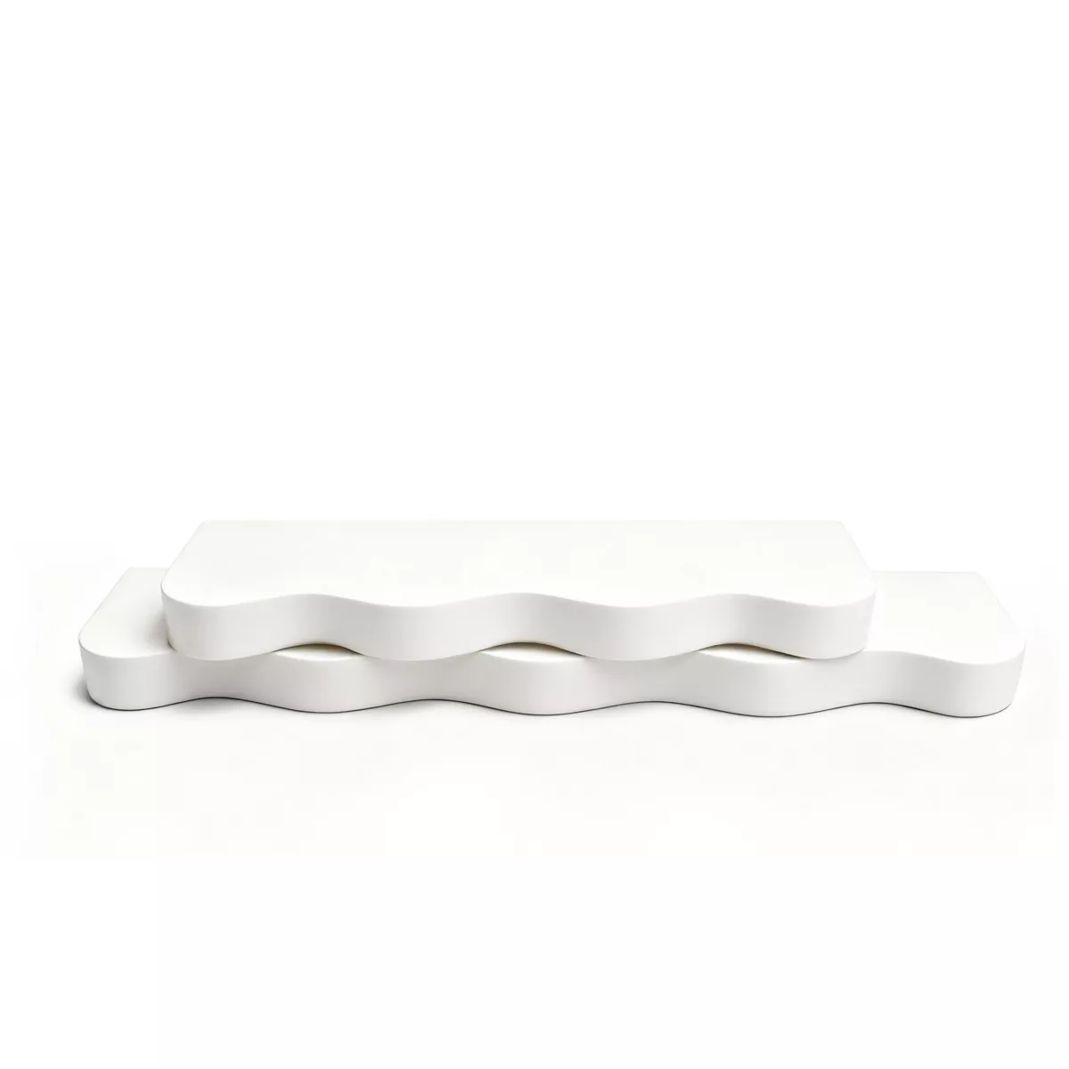 Set di 2 mensole in legno da parete (L76 cm) Joslin Bianco