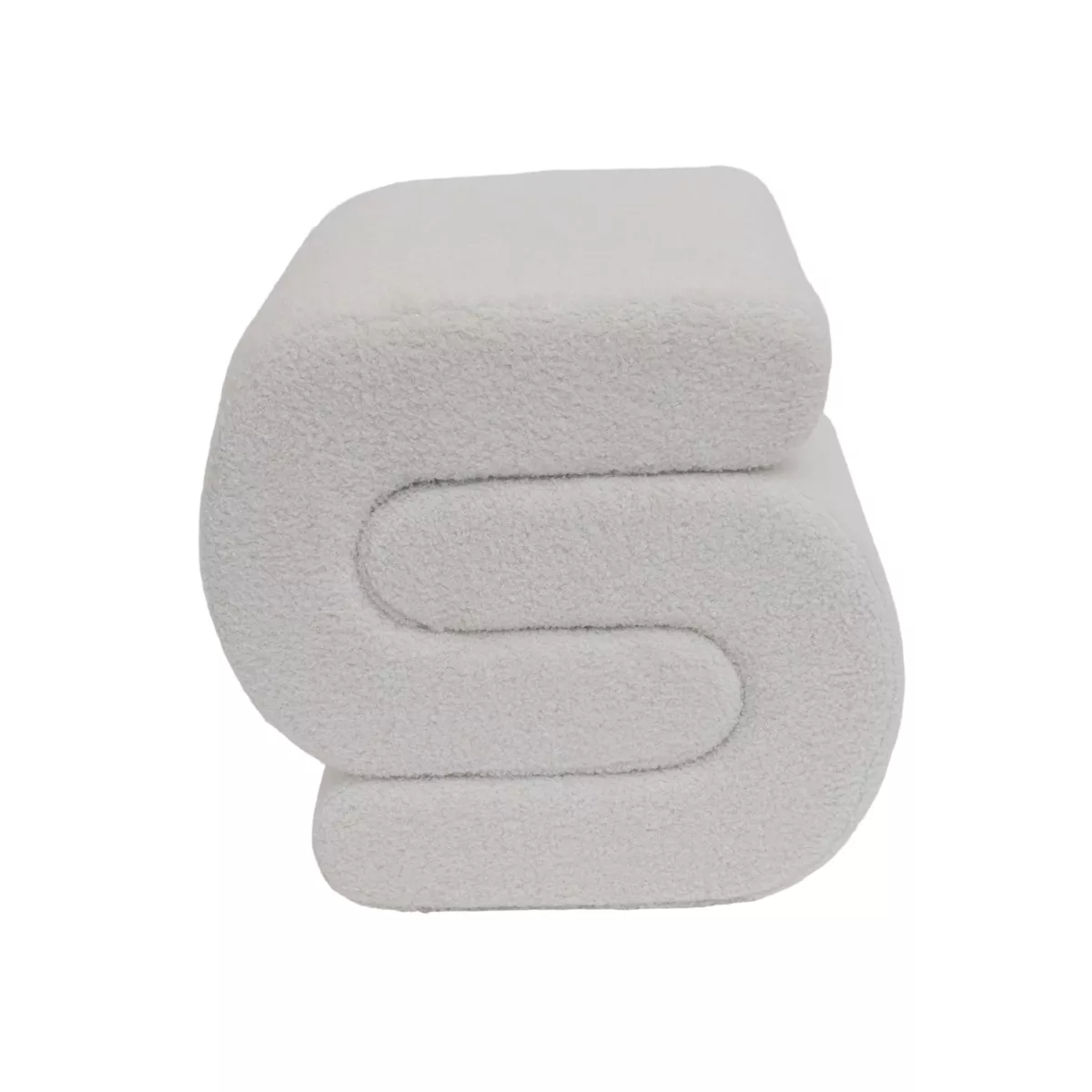 Pouf (H45 cm) Abilène Bianco