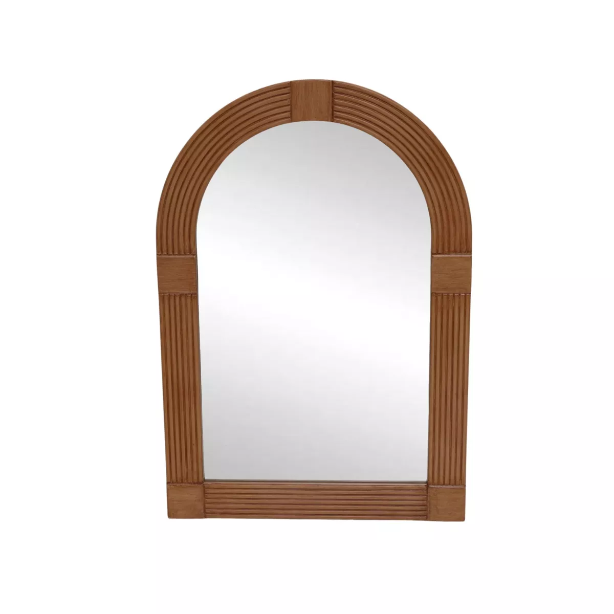 Specchio da parete con cornice in legno (80 cm) Swik Marrone