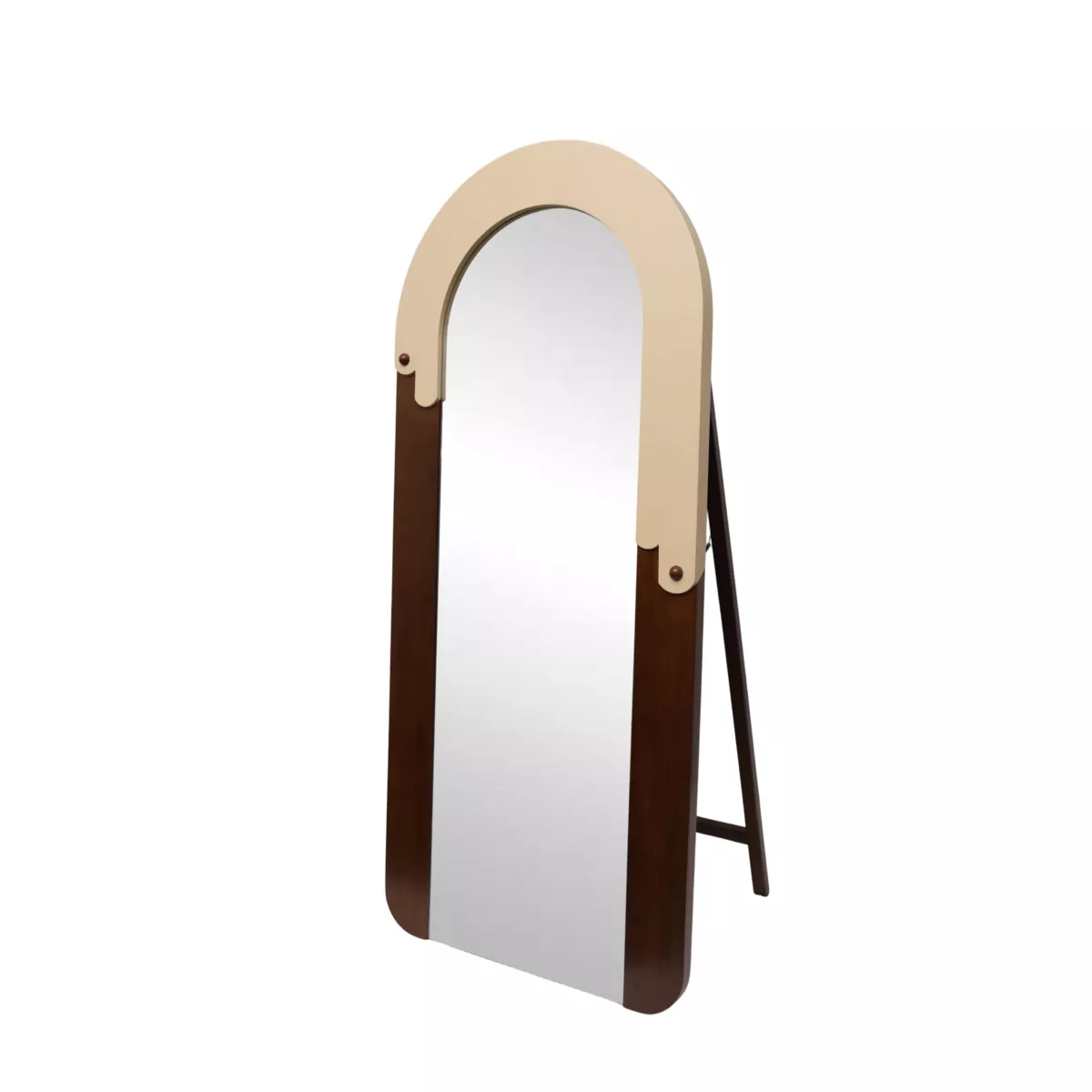 Grande specchio da parete con cornice in legno (180 cm) Eldoro Marrone