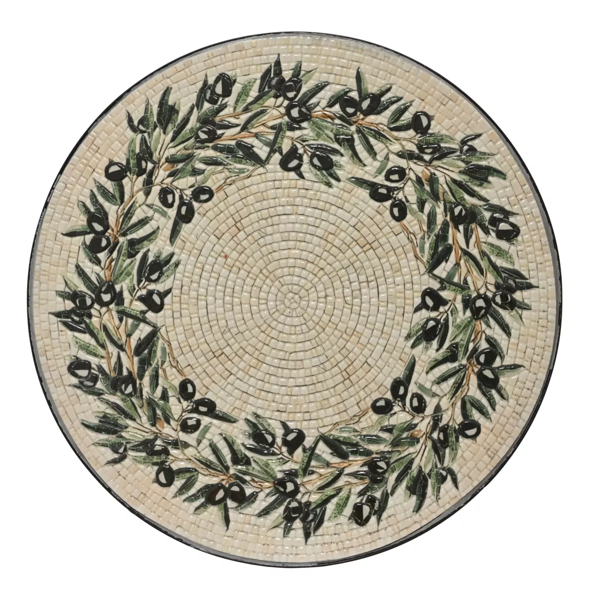 Klappbarer Bistrostuhl in Mosaik-Optik, Athen Beige