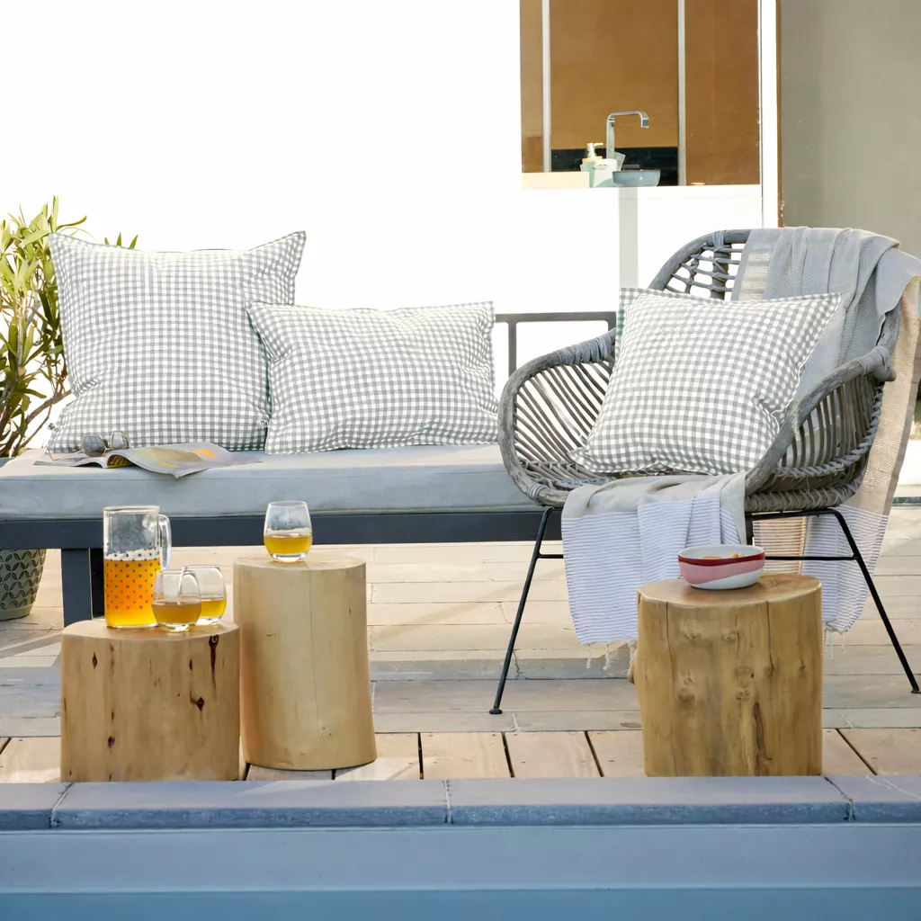 Funda de cojÃ­n exterior rectangular (40 x 60 cm) Vickie Verde eucalipto