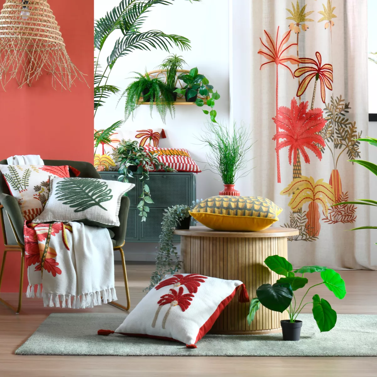 Coussin carré coton (45 x 45 cm) Maota Multicolore