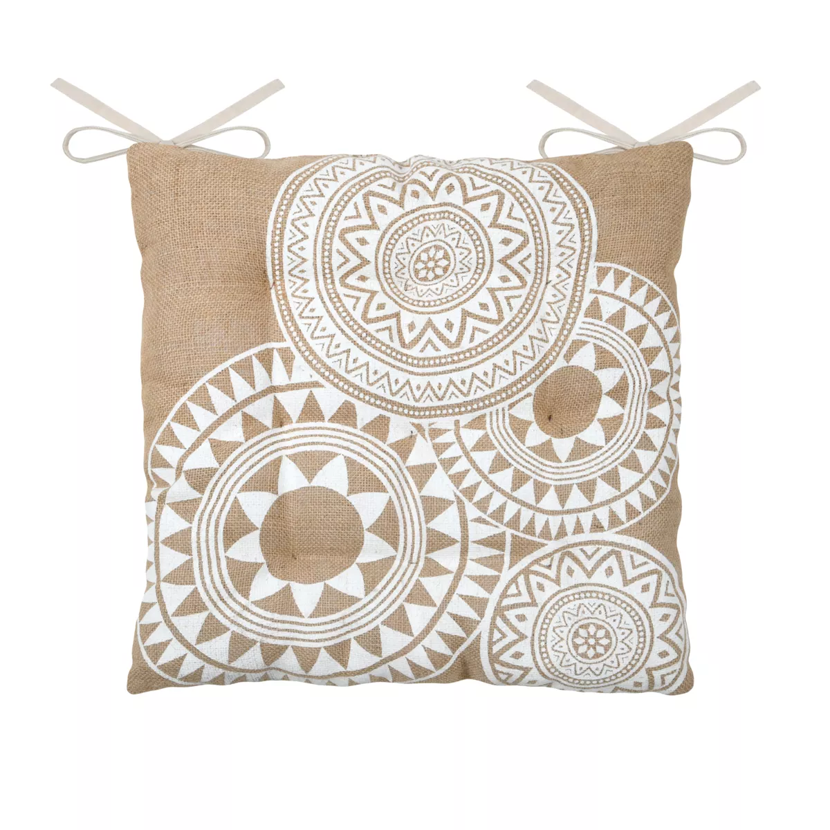 Cuscino per sedia quadrato in cotone (40 x 40 cm) Mekong Beige
