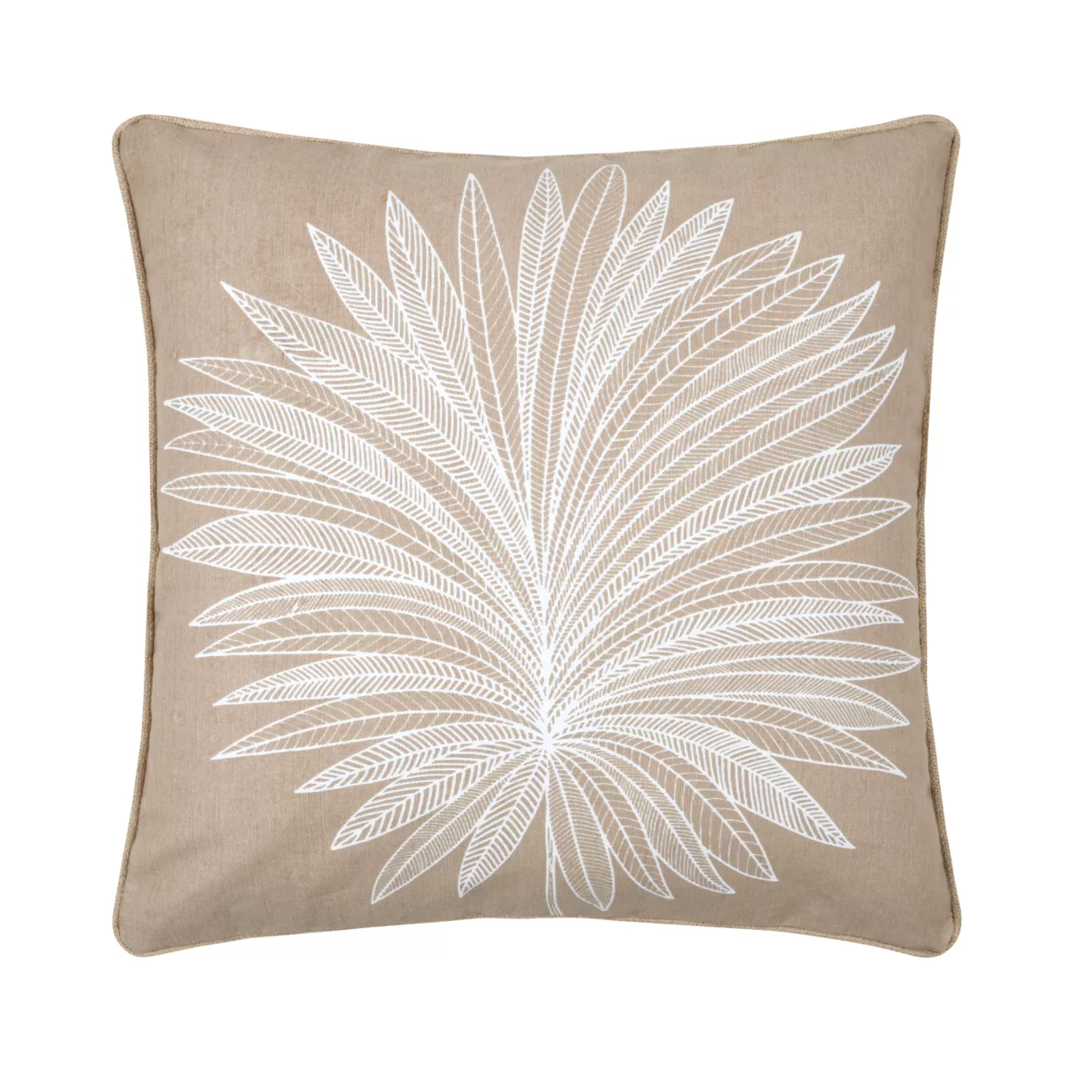 Cuscino quadrato in cotone (50 x 50 cm) Mekong Tortora