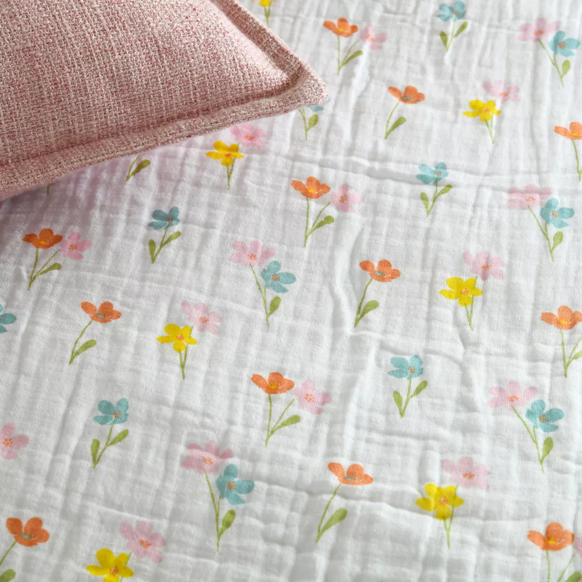 Copripiumino e due federe in doppio cotone a trama (260 x 240 cm) Heloise Multicolore