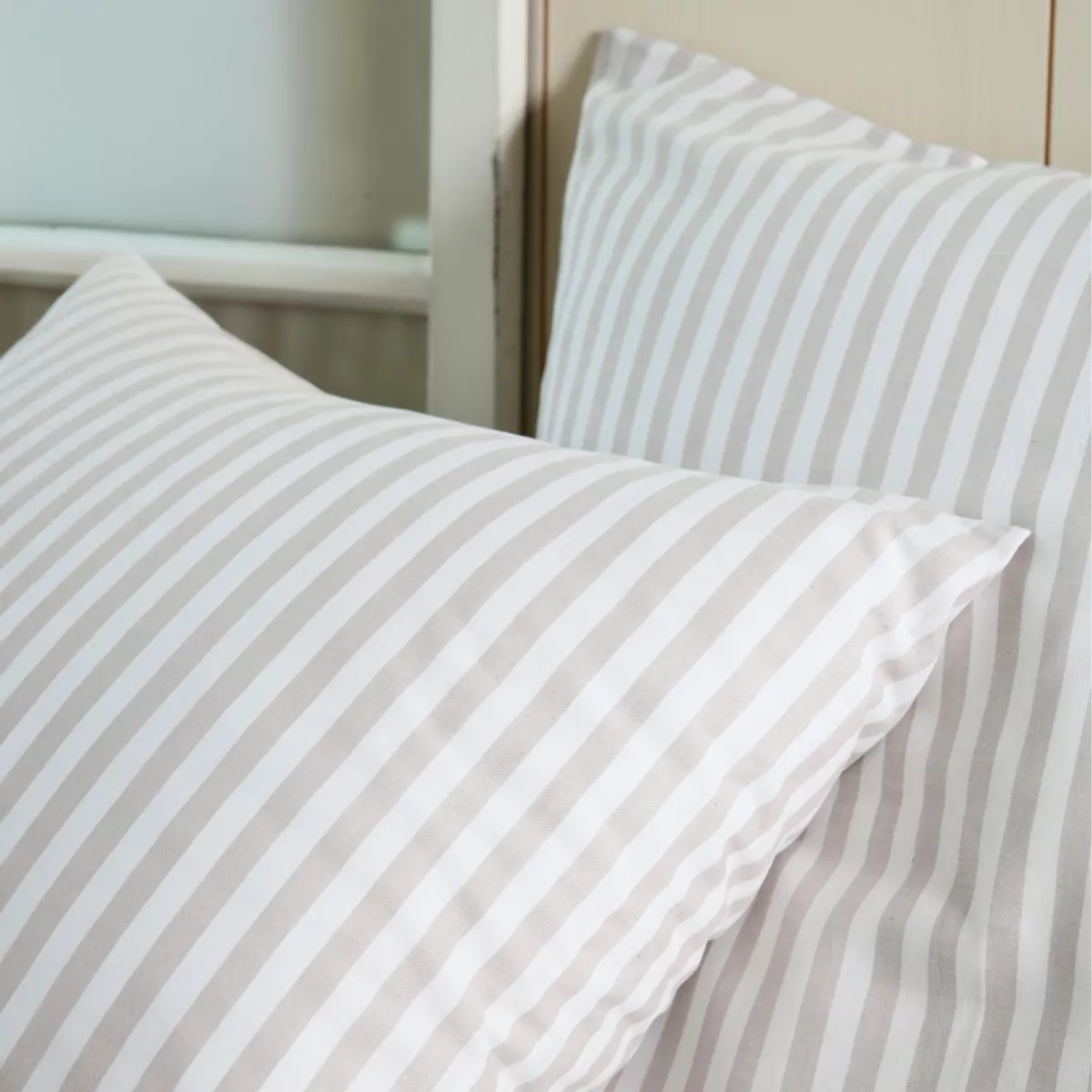 Copripiumino e due federe in cotone (240 x 220 cm) Linea Beige