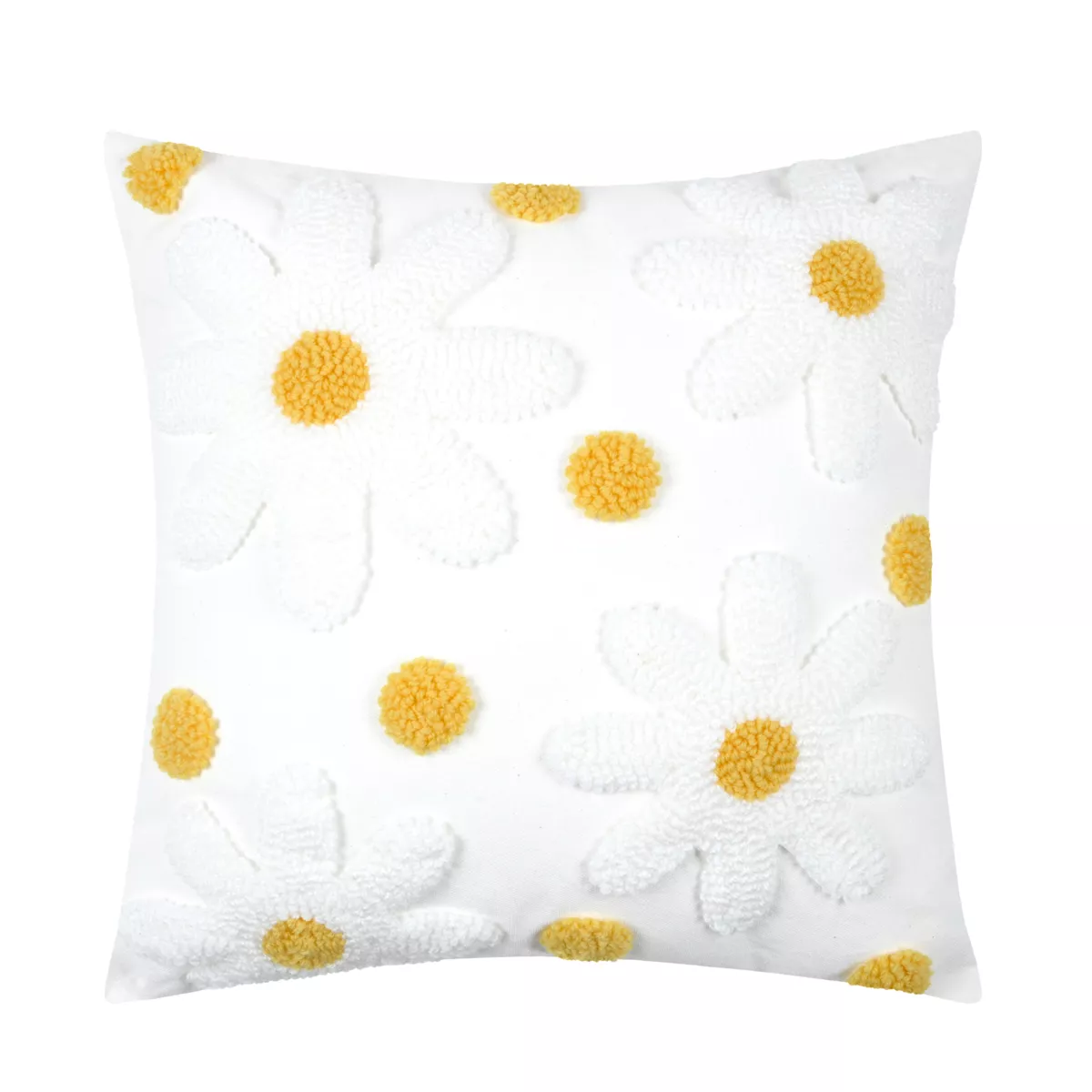 Cuscino quadrato in cotone (45 x 45 cm) Camille Ecru