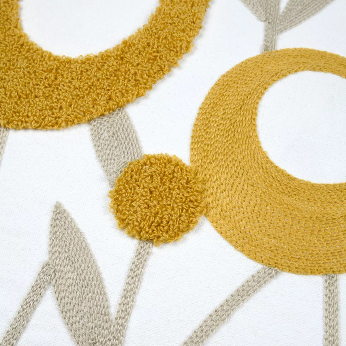 Cuscino quadrato in cotone (45 x 45 cm) Camille Giallo senape