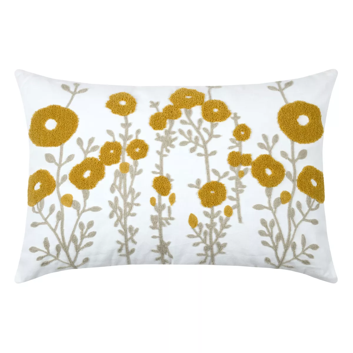 Cuscino rettangolare in cotone (40 x 60 cm) Camille Giallo senape