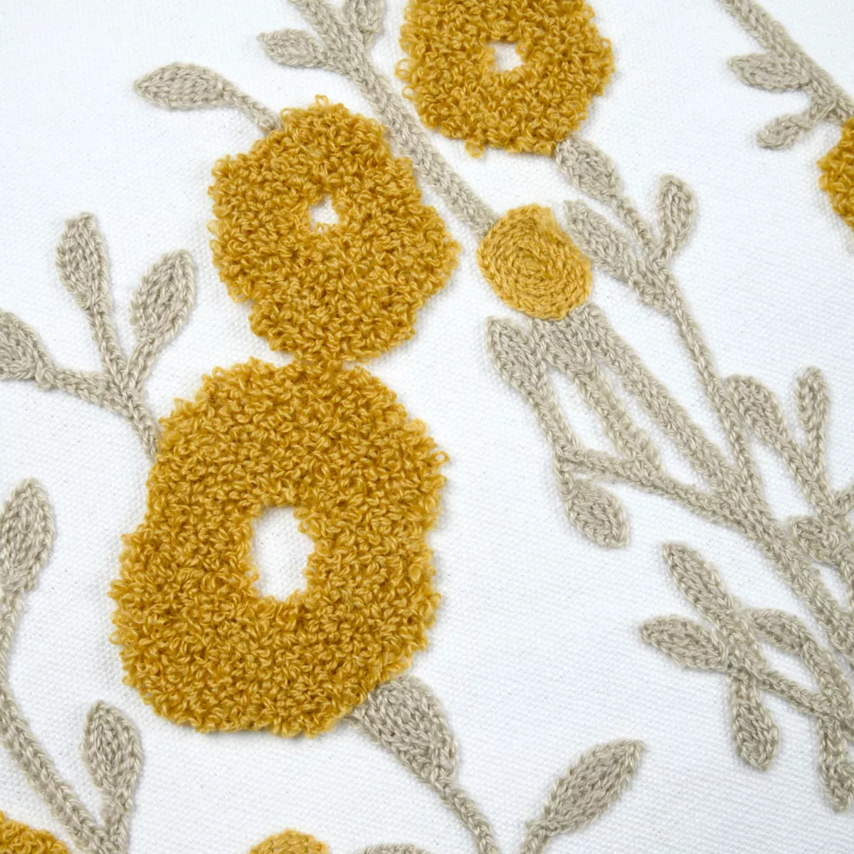 Cuscino rettangolare in cotone (40 x 60 cm) Camille Giallo senape