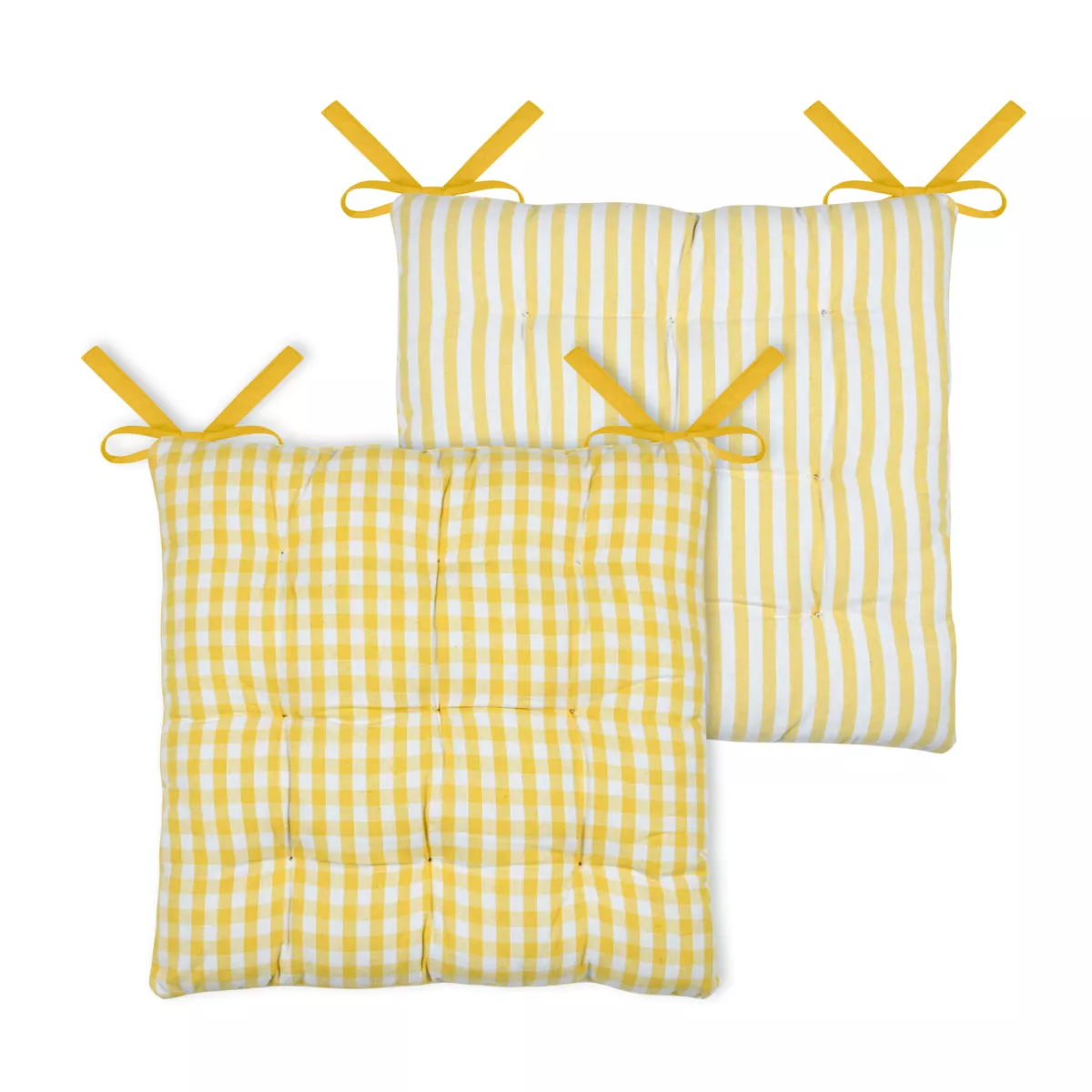 Coussin de chaise carré coton (40 x 40 cm) Bardot Jaune