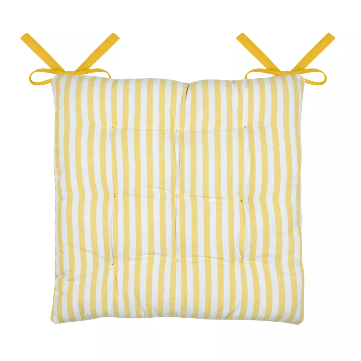 Coussin de chaise carré coton (40 x 40 cm) Bardot Jaune