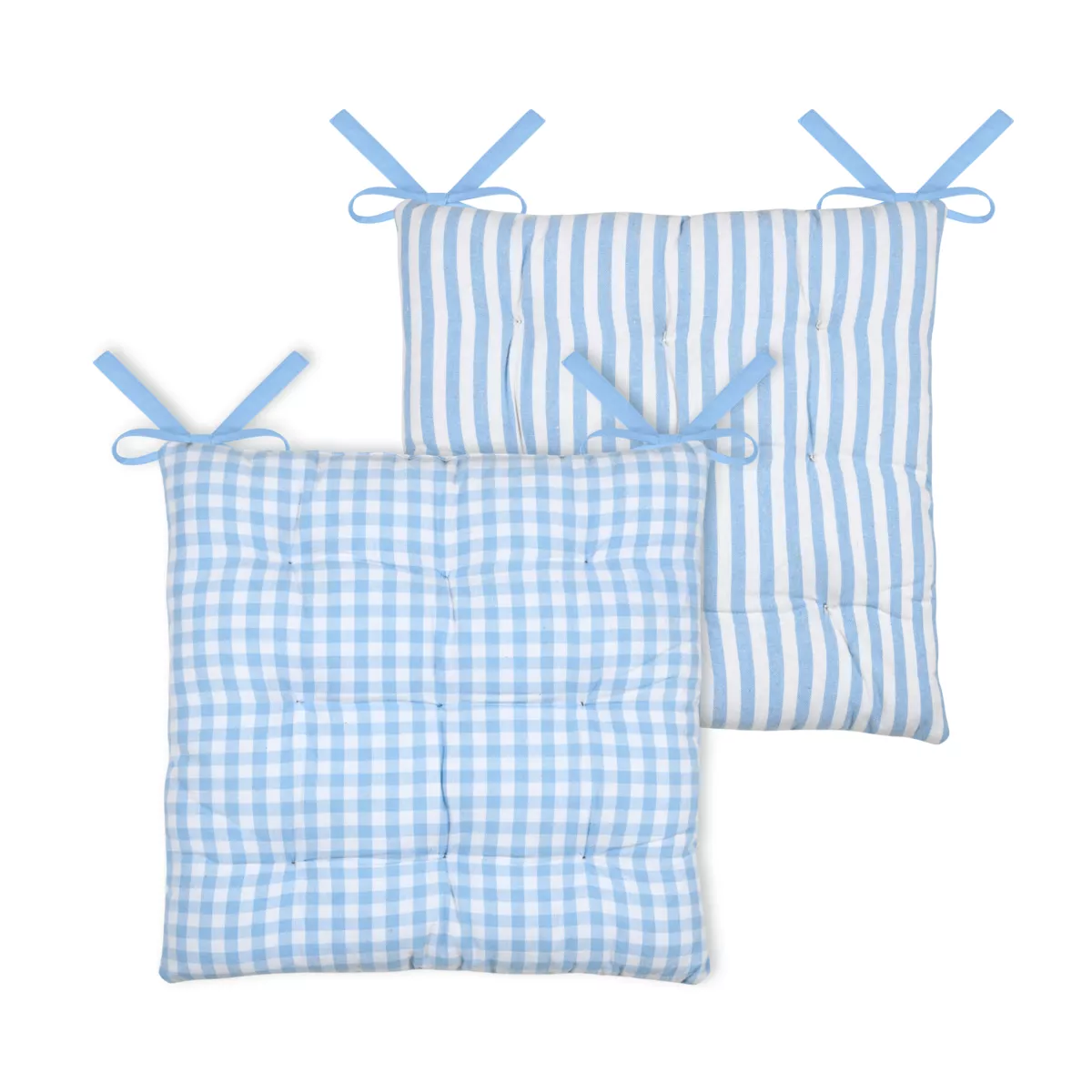 Coussin de chaise carré coton (40 x 40 cm) Bardot Bleu ciel